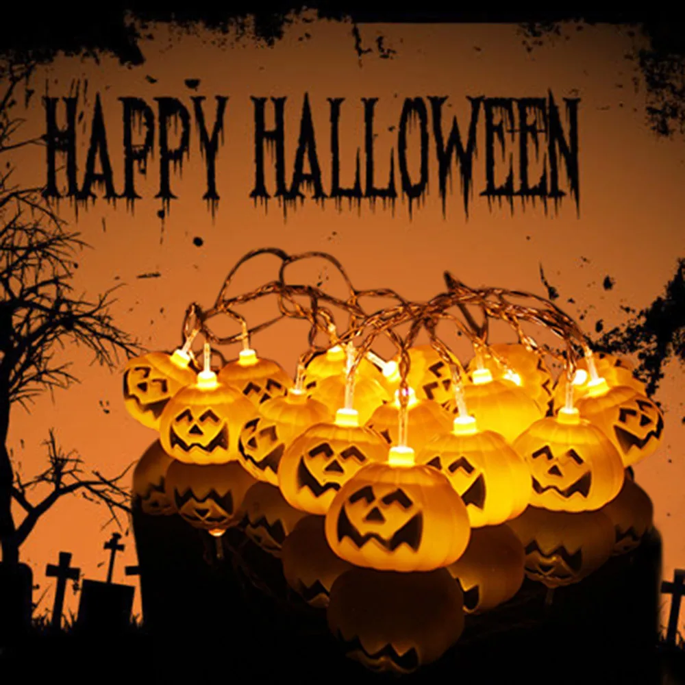 

Halloween Party Ghost festival Pumpkin LED Battery Lantern string Party Holiday DIY Wedding Garland Decorations