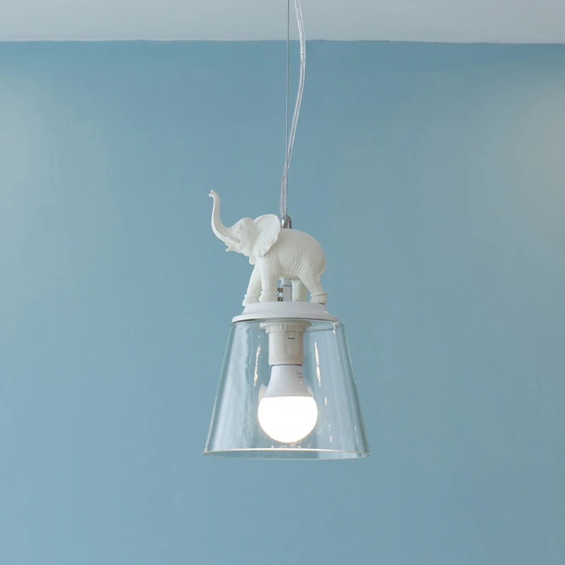 

Modern Pendant Ceiling Lamps LED Pendant Lights Resin Elephant Deco Pending Lighting Living Room Children Room Hanging Light