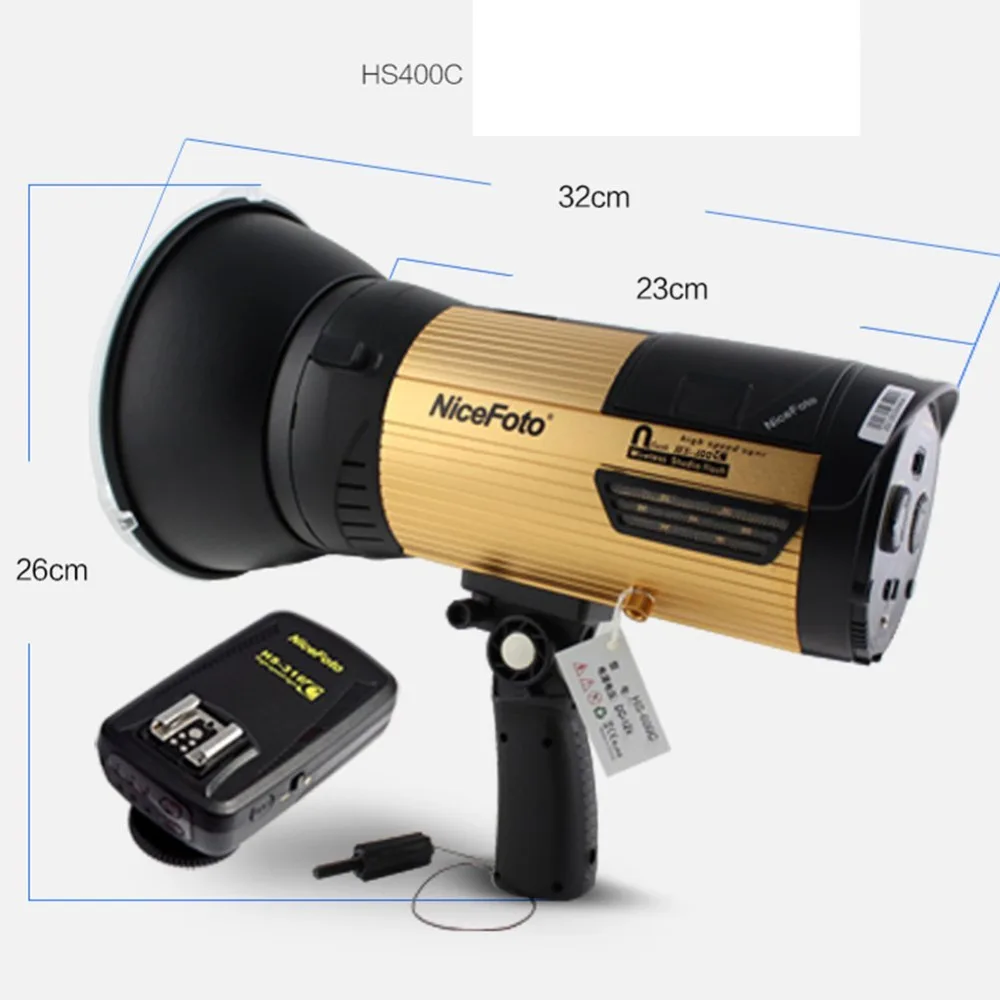 US $439.00 Wireless Outdoor Flash 400w HighSpeed Sync NFlash Wireless Outdoor LED FlashStrobe Studio Light For Canon Cameras
