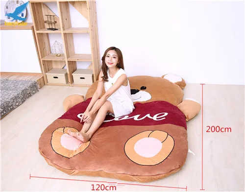 Fancytrader 2018 Giant Plush Stuffed Cartoon Love Bear Sofa Bed Sleeping Bed with Padding 2 Sizes (8)