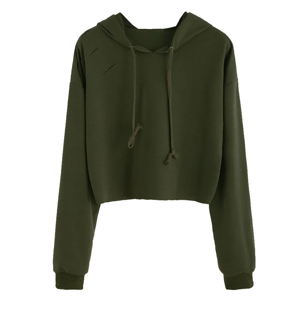

Spring Autumn Fashion Womens Long Sleeve Hoodie Sweatshirt Hooded Pullover Loose Ladies Casual Tops