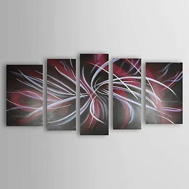 Free Shipping Oversized Hand-painted Red Black Clouds Line Wall Decoration Modern Oil Painting On Canvas | Дом и сад