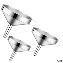 3 шт. многофункциональная Воронка Из Нержавеющей Стали Essentail масло Вода специи вино колба фильтр воронка для дома кухня 8 июля