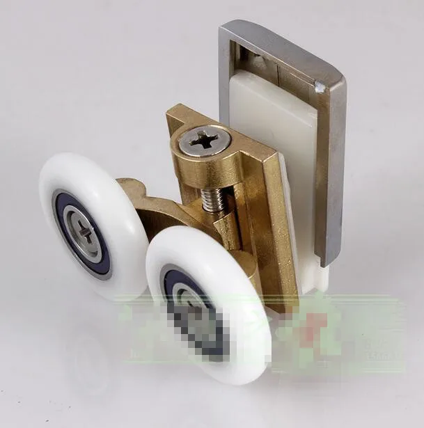 shower room accessories Shower room wheels brass wheel curved glass door swing round circarc bathroom sliding door pulley