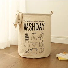 Toy Storage Box Organizer Bin Handle Foldable Picnic Basket Super Large Bag Cotton Washing Dirty Clothes Basket Laundry Basket