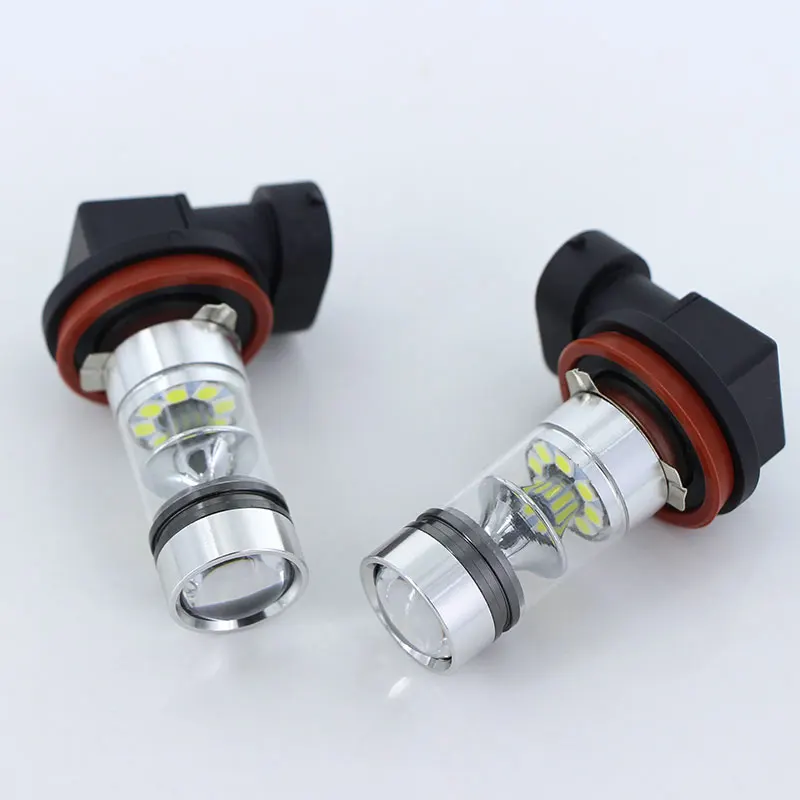 Apmatauto 2pcs x White H8 H11 3030 20SMD LED 100W Fog Light Driving Bulbs No Error For Audi A1 A4 A5 S5 A6 Q3 Q5 SQ5 TT, 12V~24V