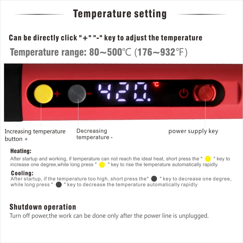 de solda elétrica temperatura constante estação de solda e90wt e110wt e60wt
