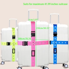 THINKTHENDO Adjustable Cross Travel Tags Luggage Straps Security Suitcases Belts Accessories