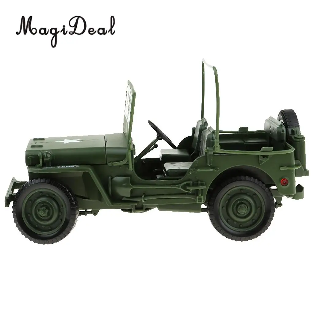 

1:18 Willys WW II Jeep SUV Car Model Toy Vehicle Alloy Diecast Gift Kid
