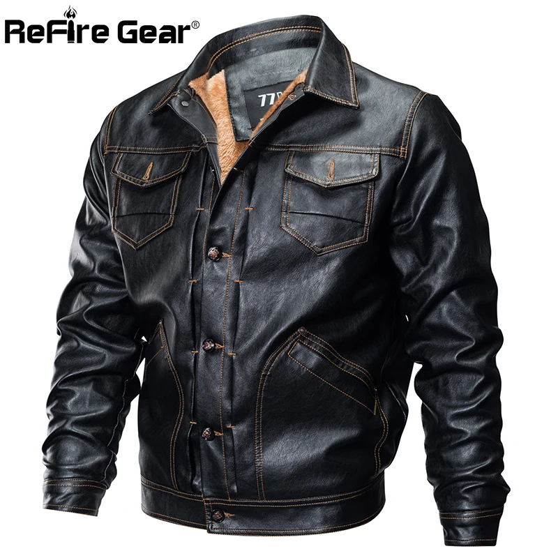 ReFire Gear зимняя куртка из искусственной кожи Мужская тактическая армейская бомбер