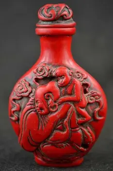 

christmas Home Decor Stone Crafts Old Collectibles Decorated Wonderful Handwork Coral Carving Buddha Snuff Bottle halloween