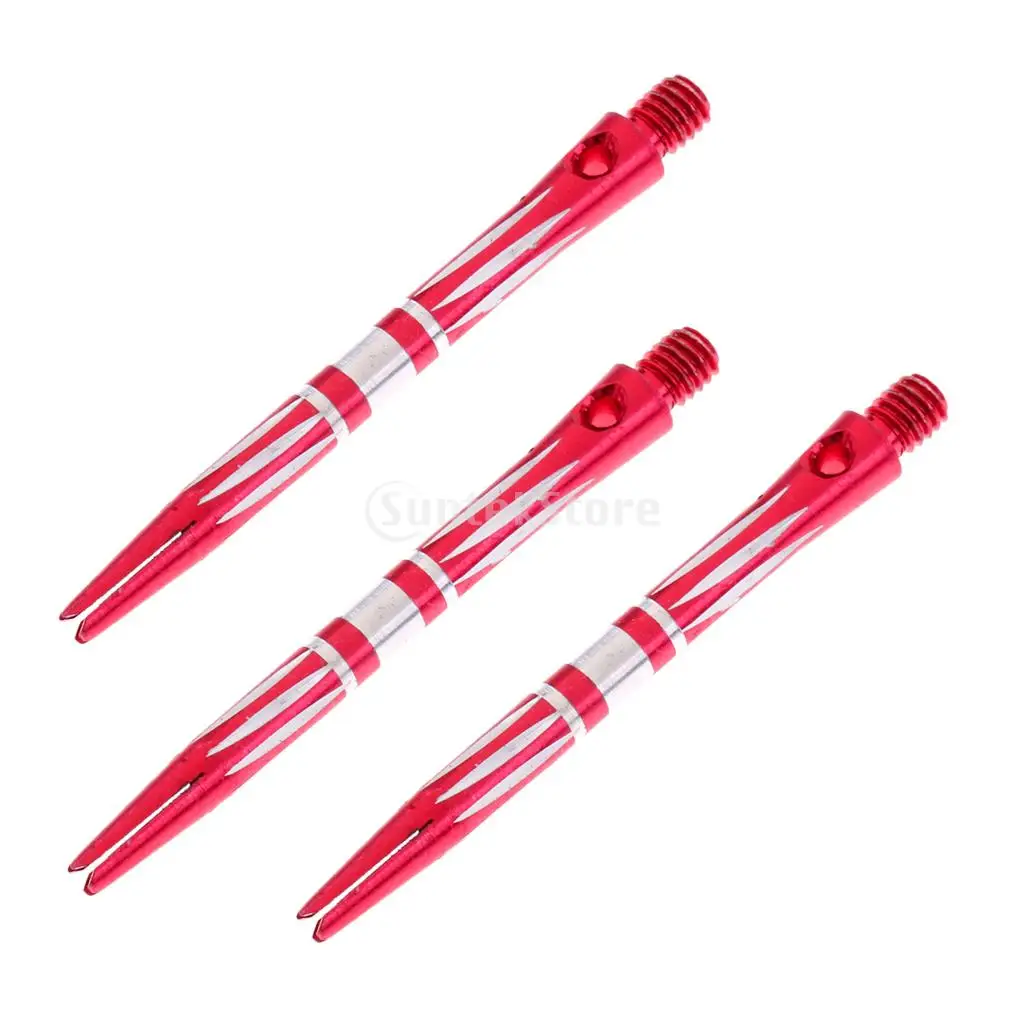 3 Pcs Pro 2BA Thread Alloy Re-Grooved Dart Stems Shafts - 4 Colors