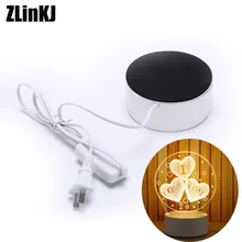 110-220(V) Красочный свет база Таблица держатель украшения кабель Touch Цоколи ламп для Замена светодиодный 3d-ночник