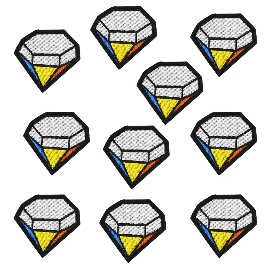 10pcs Colorful Diamond Embroidered Patches For Clothing Iron On Patches