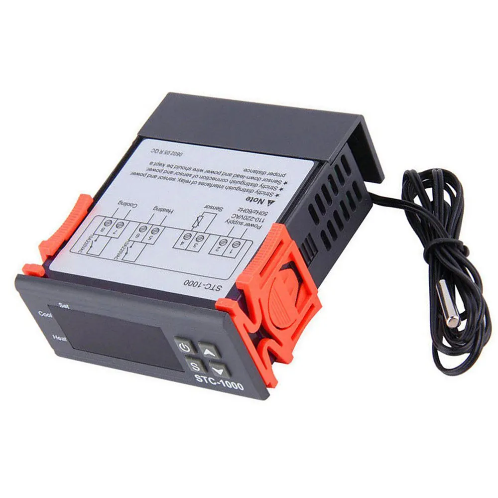 

LED Digital Temperature Controller STC-1000 12V 24V 110V to 220V Thermoregulator thermostat With Heater And Cooler W/NTC Cable