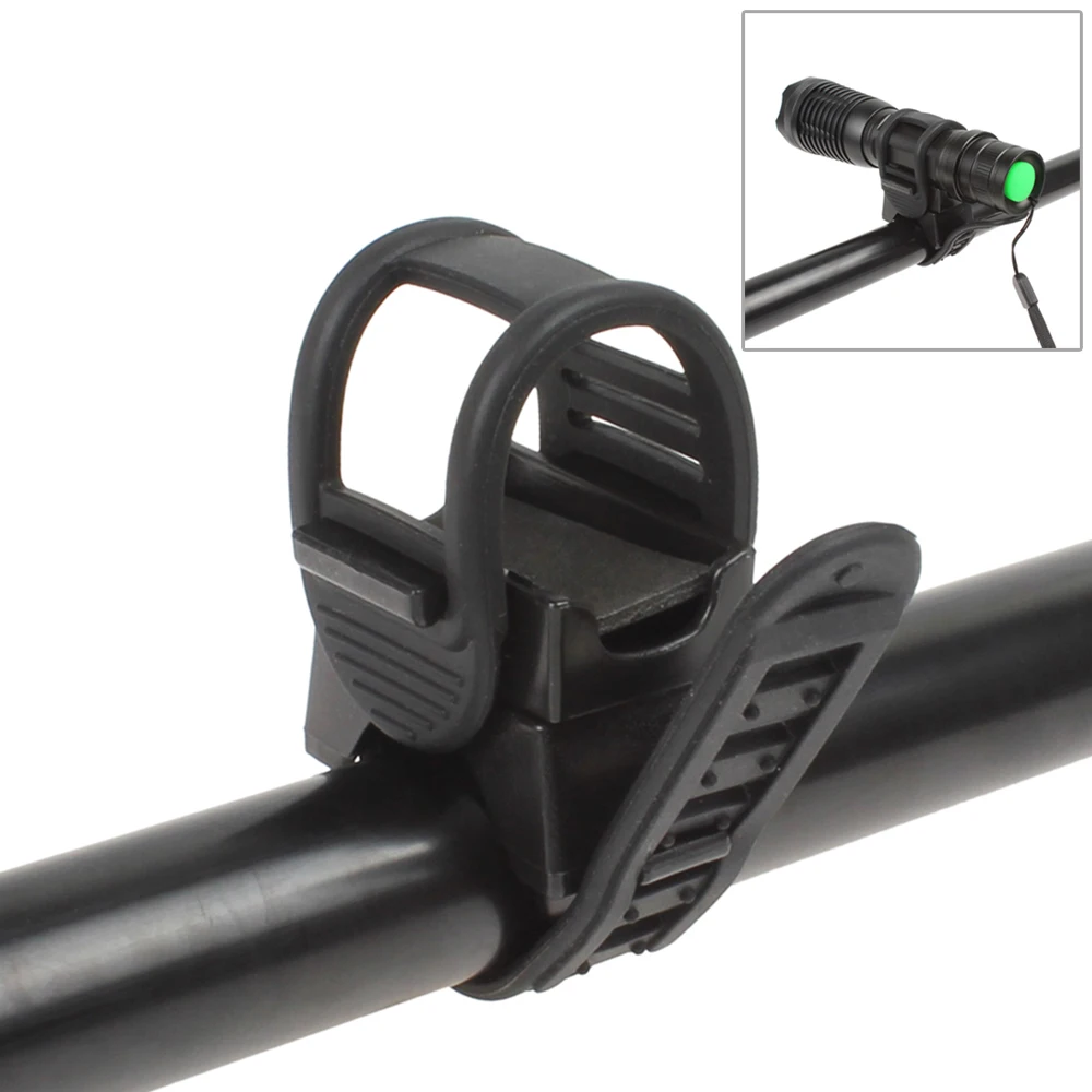 

Bike LED Flashlight Torch Clamp Clip Bracket Stand Universal Bicycle Flashlight Holder Mount 360 Degree Rubber Straps