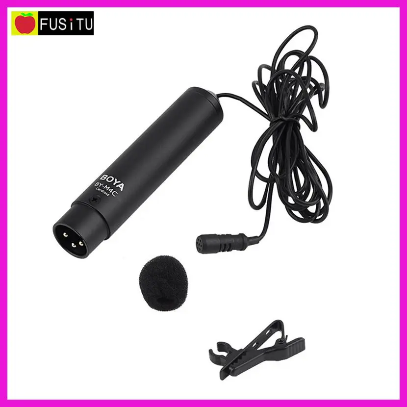 

BOYA BY-M4C Cardioid Lavalier Mic Microphone with Cannon Plug for Sony for Panasonic Camcorder ZOOM H4n H5 H6