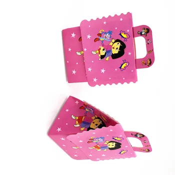 

6PCS/LOT DORA CANDY BOXES BABY SHOWER DORA THEME PARTY CANDY CASE DORA GIFT BOXES PARTY SUPPLIES