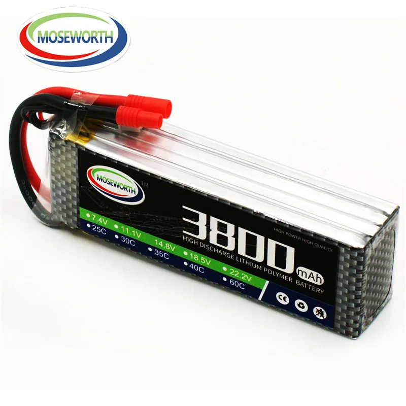 MOSEWORTH RC lipo Battery 4S 14 8V 3800mah 60C for quadcopter RC modlel aircraft cell RC