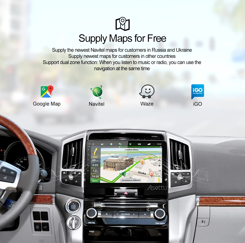 Clearance Asottu MKLZ1081 Android 8.1 Car DVD Player for toyota Land Cruiser Octa Core Car DVD GPS Navigation palyer Car Radio Multimedia 4