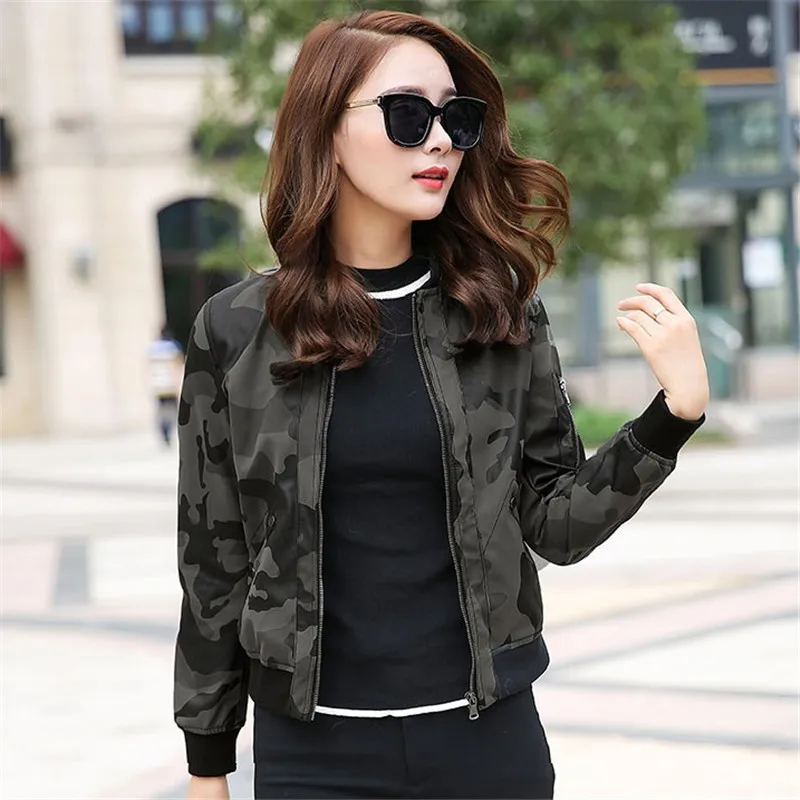 Moto Vestes Courte Pu Camouflage Cuir Tops Mode Q099 Femmes Armygreen De black 2018 En Baseball Ioqrcjv Survêtement Printemps HFzzqX