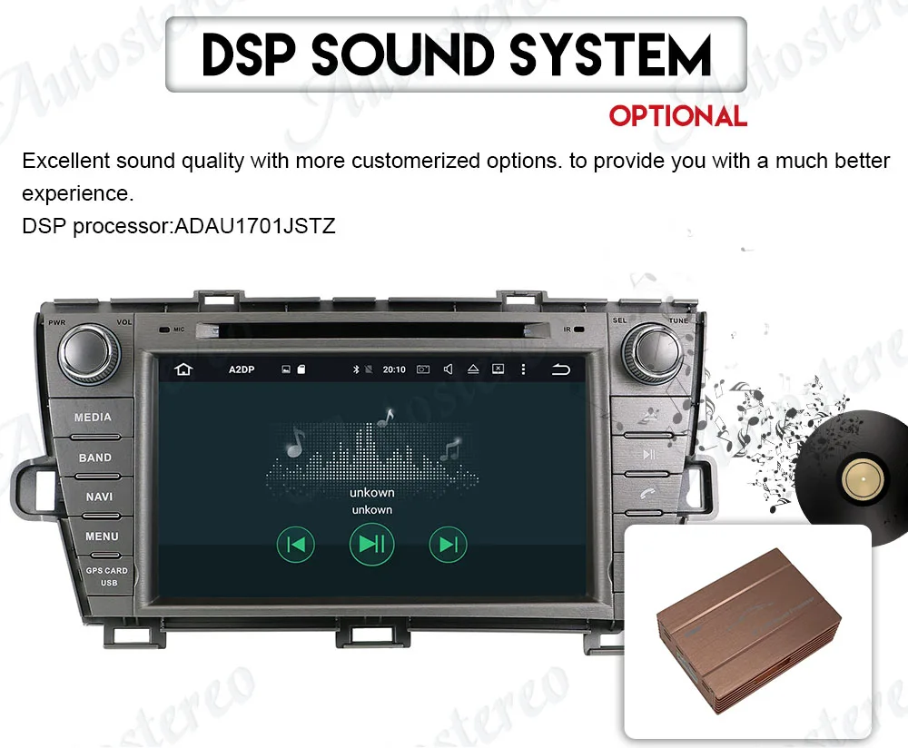 Sale Android 9 Car DVD Player GPS Navigation Stereo head unit for Toyota Prius 2009-2013 Car Radio tape recorder multimedia player 4G 33