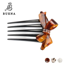 Модный бант волос расчески высококачественный ацетат гребень для волос со стразами зажим для девочки AC015