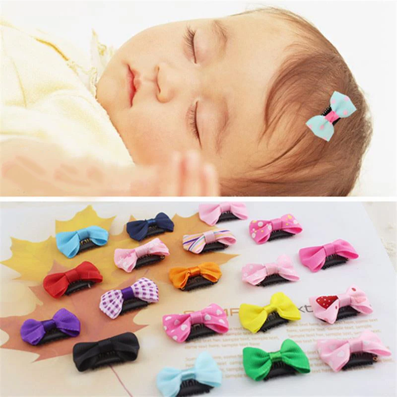 

4pcs Baby Girls Infant Bowknot Hairclip Nice Hair Pin Headwear Head Jewellery