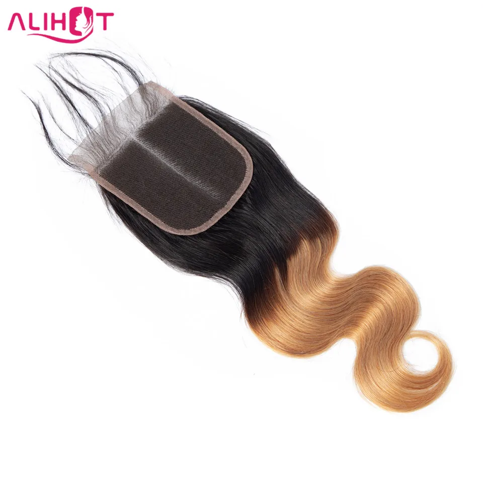 Ali Hot Hair 1B/27 2 Tone Ombre Peruvian Body Wave Hair 100% Human Hair 3 Bundles With Closure Remy Hair Extensions Ali Hot Hair 1B/27 2 Tone Ombre Peruvian Body Wave Hair 100% Human Hair 3 Bundles With Closure Remy Hair Extensions