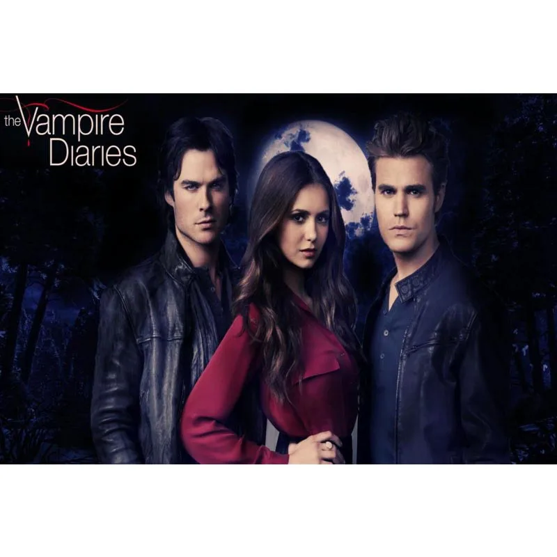 

Nice Custom The Vampire Diaries Poster Home Decor Cloth Fabric Posters Best Gift Canvas Posters 20X30cm,27X40cm,30X45cm