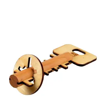 

Bamboo unlock key for Children adult intelligence educational toy preschool block games Models & Building Toy removable wooden