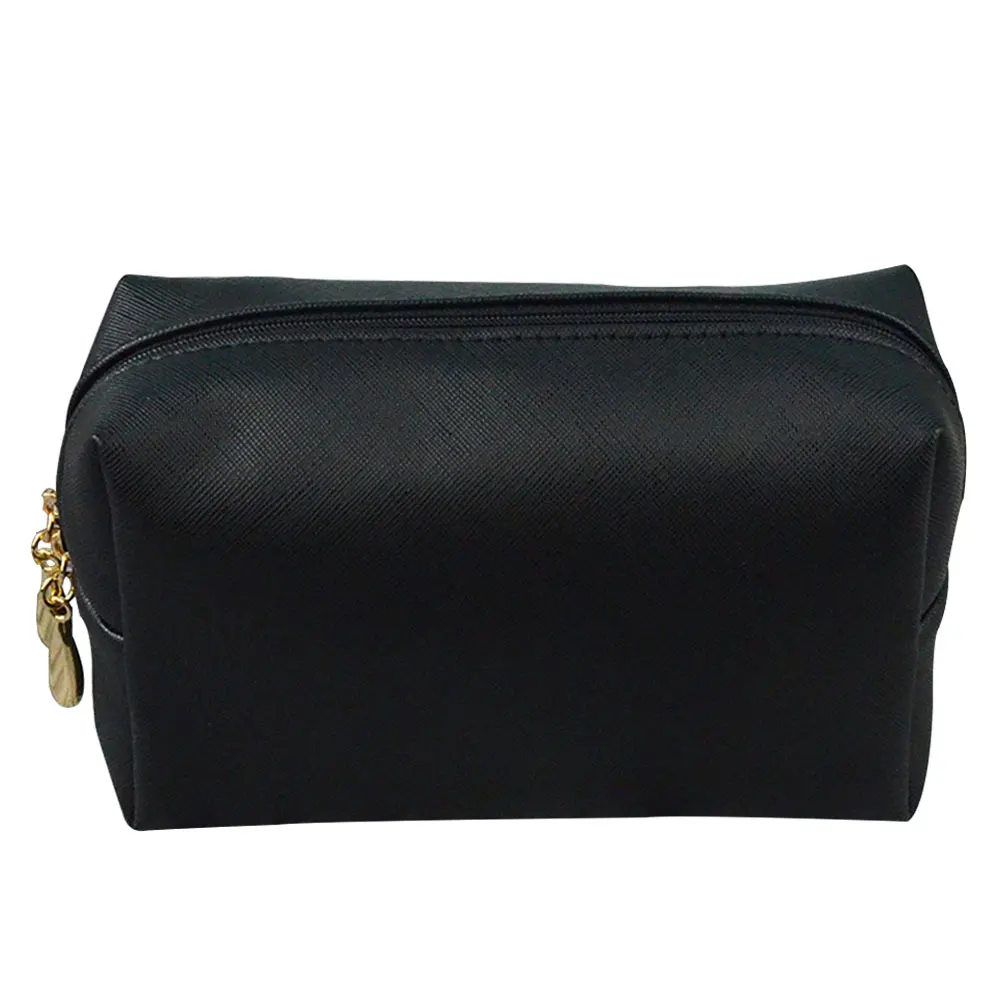 

Fashion PU Travel Organizer Large Capacity Women Makeup Bag Multifunctional Waterproof Solid Cosmetic Pouch Zipper Portable