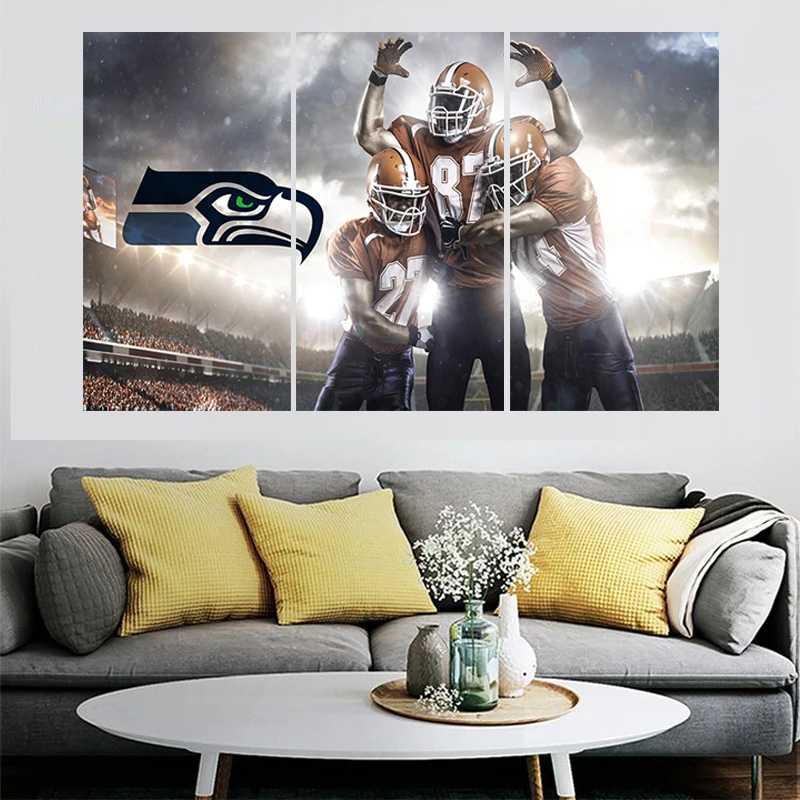 

Ball Sport Poster Seattle Team Paintings Wall Home Decor Seahawks Picture Canvas Painting Calligraphy For Living Room Bedroom