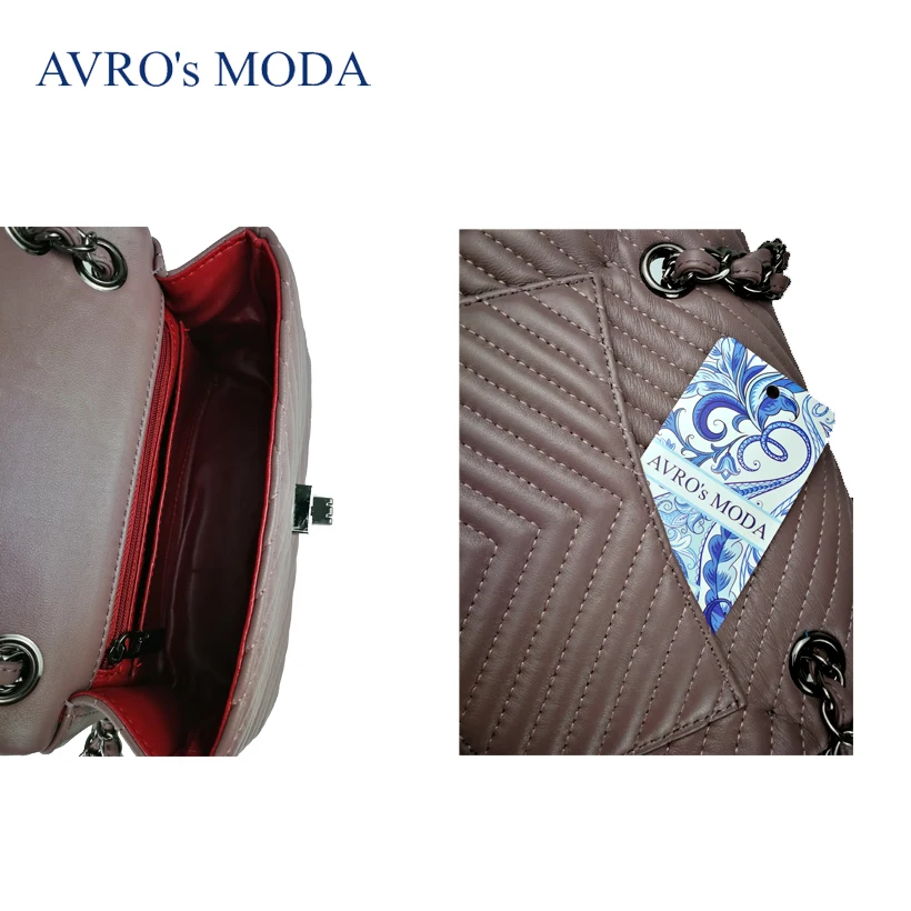 Женские сумки через плечо AVRO's MODA из натуральной кожи на цепочке|Сумки с ручками|