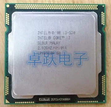 Оригинальный центральный процессор Intel I3 530 стандартный ЦП 2 93 ГГц LGA1156 4 Мб
