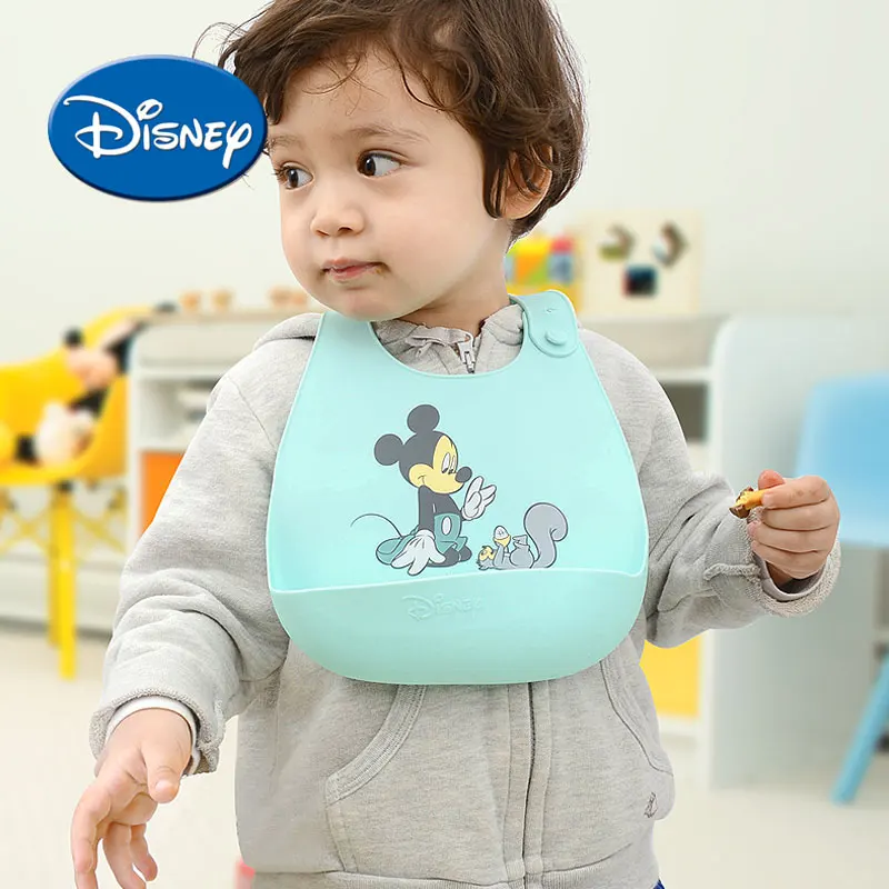 Buy Disney Silica Gel Baby Bibs Mickey Burp Cloth