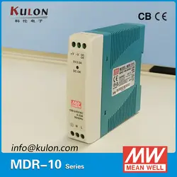 Оригинал Meanwell MDR-10-5 10 W 2A 5 V промышленные din-рейку означает хорошо Питание MDR-10 с DC OK активного сигнала