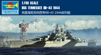 

Trumpet 05782 1:700 Us "Tennessee" Battleship BB-43 1944 Assembly Model Building Kits Toy