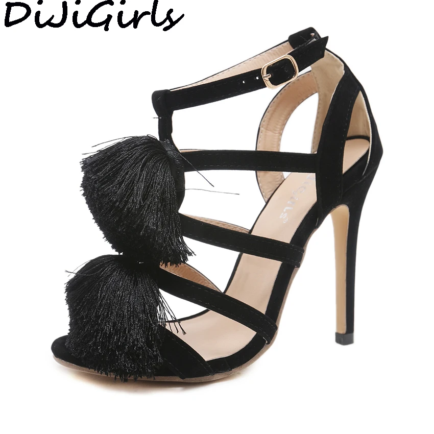DiJiGirls Women Pumps Fashion Gladiator Rome Sandals Fringe Tassel