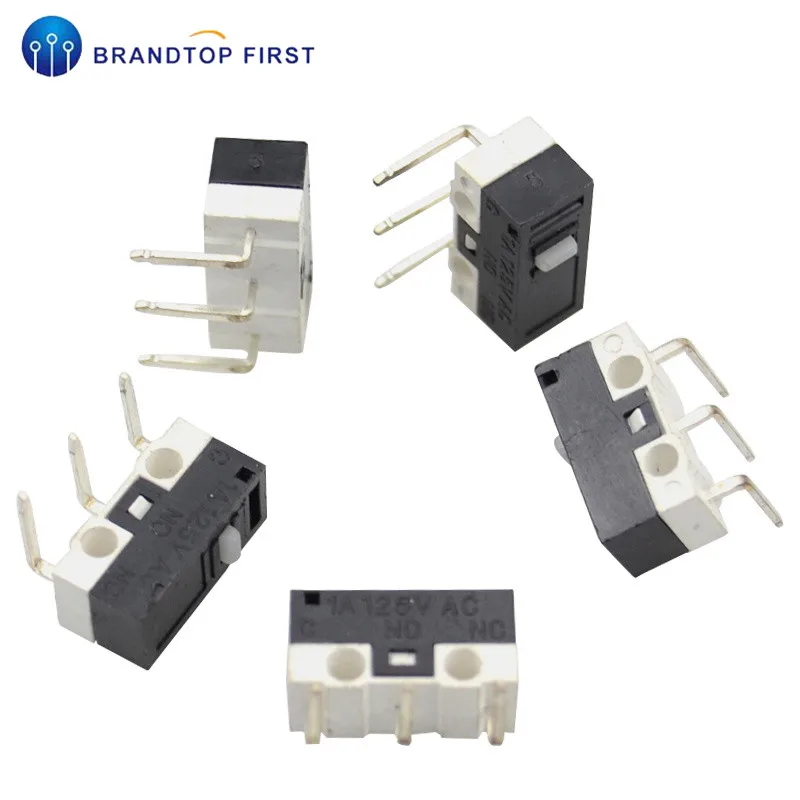 5 шт. мини микро концевой выключатель 3 шпильки PCB терминалы ролик дуги рычаг оснастки действия нажимные микропереключатели