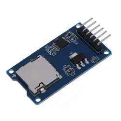 2 шт. Синий металл Micro-SD карта модуль TF карты считыватель SPI интерфейс с преобразование уровня чип подходит для Arduino 8,8*6*0,5 см