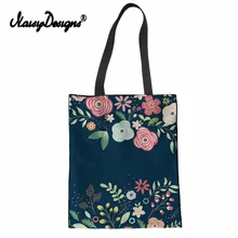 NoisyDesigns эко многоразовая Женская хозяйственная сумка для дам, сумка-тоут с цветочным принтом магнолии, ручные сумки, пляжные сумки-мессенджеры через плечо