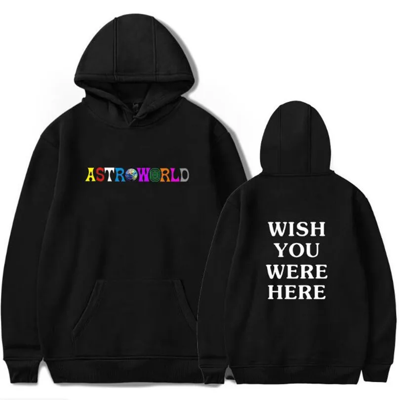 

Travis Scott Astroworld WISH YOU WERE HERE hoodies fashion letter print Hoodie streetwear Man and woman Pullover Sweatshirt