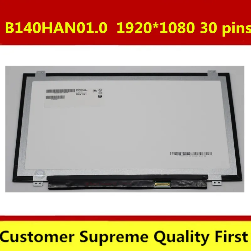 

New 14 inch B140HAN01.2 LP140WF1 SPB1 B140HAN01.3 B140HAN01.0 B140HAN01.1 for thinkpad L440 T440 Screen 1920*1080 IPS HD Screen