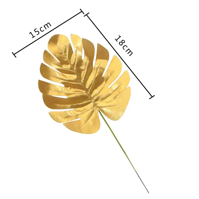 1 шт. искусственные тропические листья золотые листья Декор Гавайи тема вечерние украшения стола летние вечерние Декор баллон деко реквизит для фотографий - Цвет: sharp 4