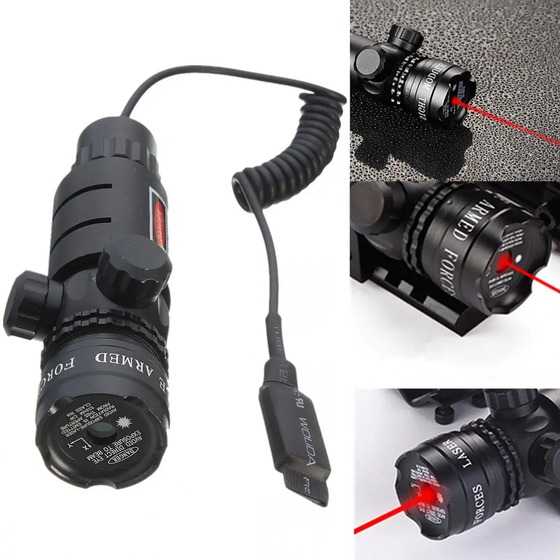 

New Arrival 3V 5mW Hunting Red Dot Laser Sight Light Scope Barrel Rail Mount For Rifle Airsoft