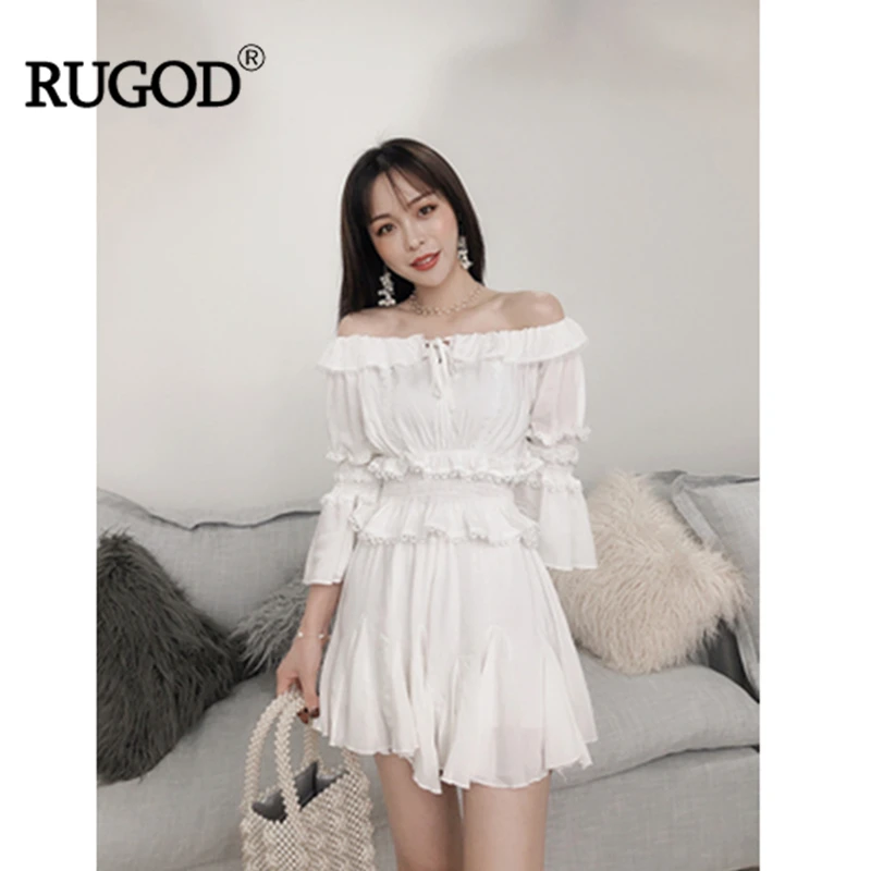 RUGOD женский новый летний комплект из двух предметов блузка и юбка с вырезом
