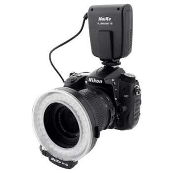 

Meike FC-100 FC100 Manual LED Macro Ring Flash Light with 7 Adapter Ring for Canon Nikon Olympus Pentax Digital DSLR Camera