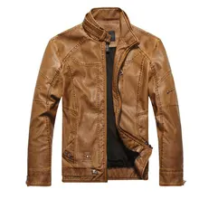 Men Motorcycle Leather jackets 2017 2017 new Fashion Brand Men’s Autumn Winter Fleece Leather jacket Jaqueta De Couro Masculina