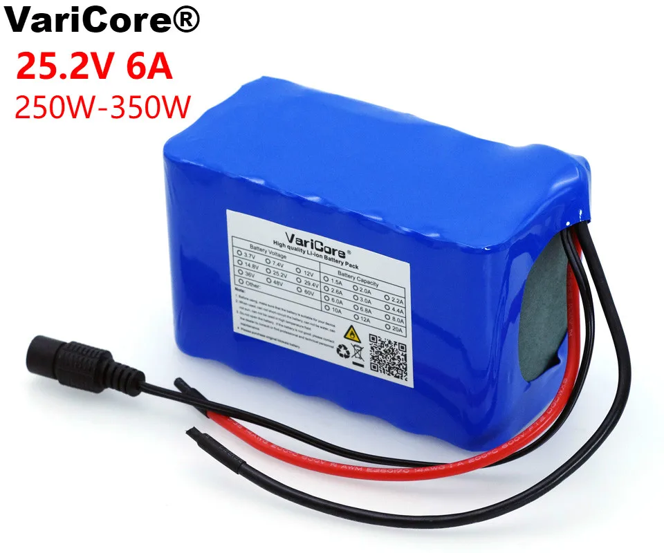 Литиевая батарея VariCore 6S3P 18650 24 в 6 Ач 25 2 6000 мА · ч электрический